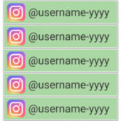 Instagramまたはソーシャルメディアのユーザー名 シール (正面)