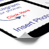 Instagramまたはフォト簡単テンプレート ポスター (角)