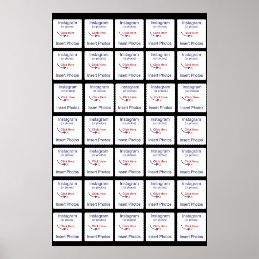 Instagramまたはフォト簡単テンプレート ポスター (正面)