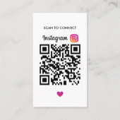 Instagramをスキャンしてつながる9枚の写真プロフィールQRコード 名刺 (裏面)