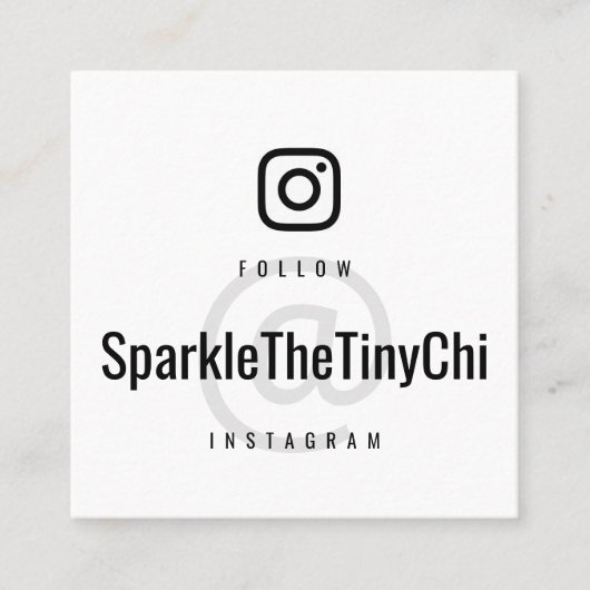Instagramをフォロー ペット名刺 スクエア名刺 (正面)