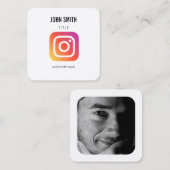 InstagramアイコンロゴエディタPROFILEプロモーション スクエア名刺 (正面/裏面)