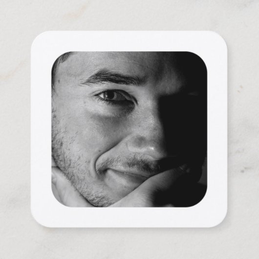 InstagramアイコンロゴエディタPROFILEプロモーション スクエア名刺 (裏面)