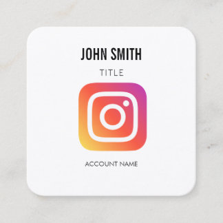 InstagramアイコンロゴエディタPROFILEプロモーション スクエア名刺