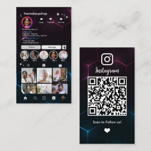 InstagramインフルエンサーQRコードソーシャルメディア 名刺