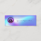 Instagramエレガントソーシャルメディアホログラフィック スキニー名刺 (正面)