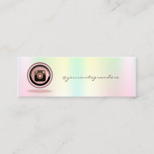 Instagramエレガントソーシャルメディアミニ名刺 スキニー名刺 (正面)