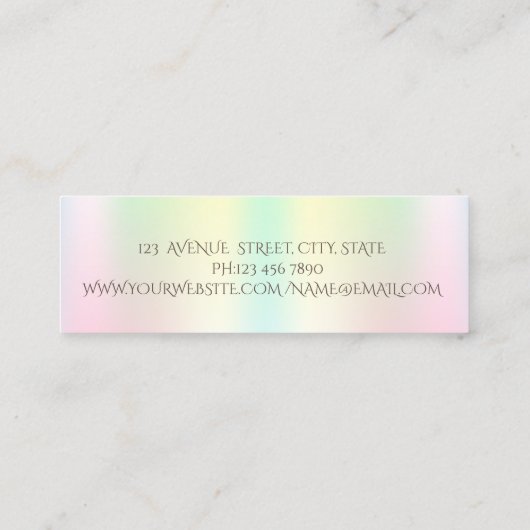 Instagramエレガントソーシャルメディアミニ名刺 スキニー名刺 (裏面)