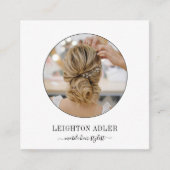 Instagramエレガント美容師シック・スクリプト コーリングカード (正面)