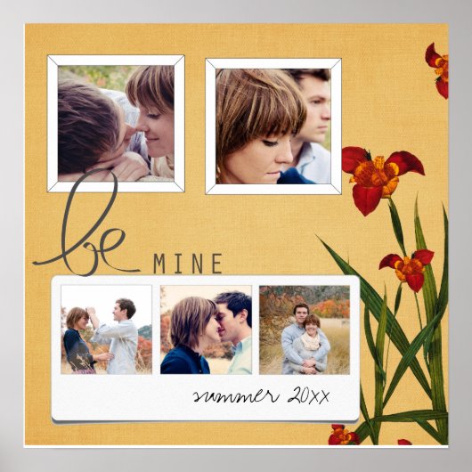 instagramカップリフォトコラージュ ポスター (正面)