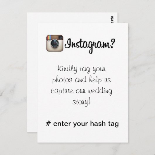 Instagramカード ポストカード (正面/裏面)