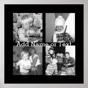 Instagramコラージュを4枚の写真で作成 – 黒 ポスター