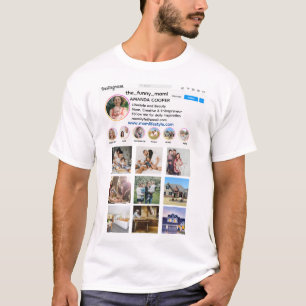 Instagramコラージュスタイル写真プロモーション Tシャツ