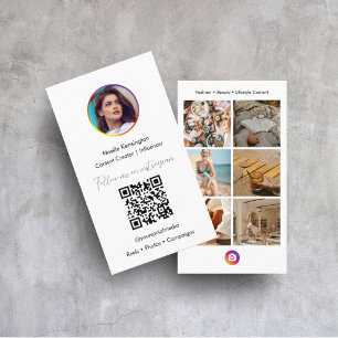 Instagramコンテンツクリエイター ソーシャルメディアインフルエンサー 名刺