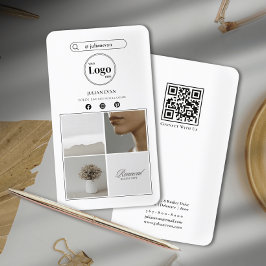 Instagramシンプルフォトコラージビジネスカードのクリーニング 名刺