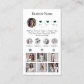 InstagramスキャンしてQRコードを緑に接続 名刺 (正面)