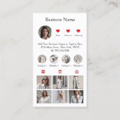 InstagramスキャンしてQRコードを赤に接続 名刺 (正面)