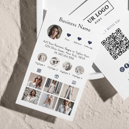 InstagramスキャンでQRコードを青に接続 名刺