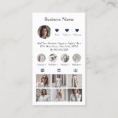 InstagramスキャンでQRコードを青に接続 名刺 (正面)