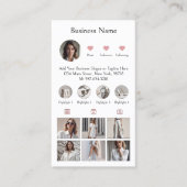 InstagramスキャンでQRコードピンクを接続 名刺 (正面)