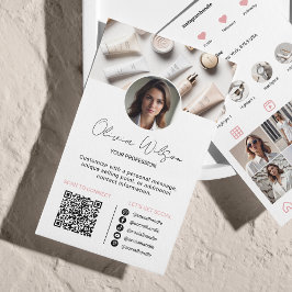 InstagramスキャンでQRコードピンクを接続 名刺