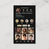 InstagramスキャンでQRコードベージュを接続 名刺 (裏面)