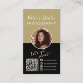 InstagramスキャンでQRコードベージュを接続 名刺 (正面)