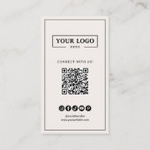 InstagramスキャンでQRコードベージュを接続 名刺 (裏面)