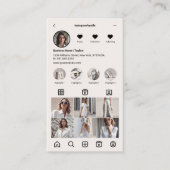 InstagramスキャンでQRコードベージュを接続 名刺 (正面)