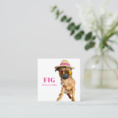 Instagramスキャン可能なQRコード写真と文字の追加 スクエア名刺 (スタンド正面)