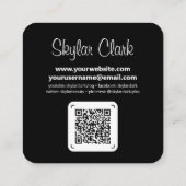 InstagramスタイルトレンディーソーシャルメディアQRコード スクエア名刺 (裏面)