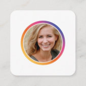 Instagramスタイルブロガー旅行ファッションライフスタイル スクエア名刺 (裏面)