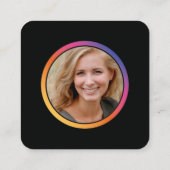 Instagramスタイルブロガー旅行ファッションライフスタイル スクエア名刺 (裏面)