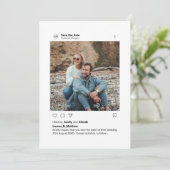 Instagramスタイルミニマルカスタムリスト写真 セーブザデート (スタンド正面)