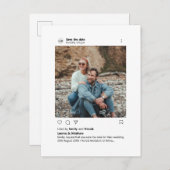 Instagramスタイルミニマルカスタムリスト写真 案内ポストカード (正面/裏面)