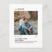 Instagramスタイルミニマルカスタムリスト写真 案内ポストカード (正面)