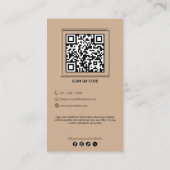 Instagramスタイルモダンベーカリー写真の追加ブラウン 名刺 (裏面)