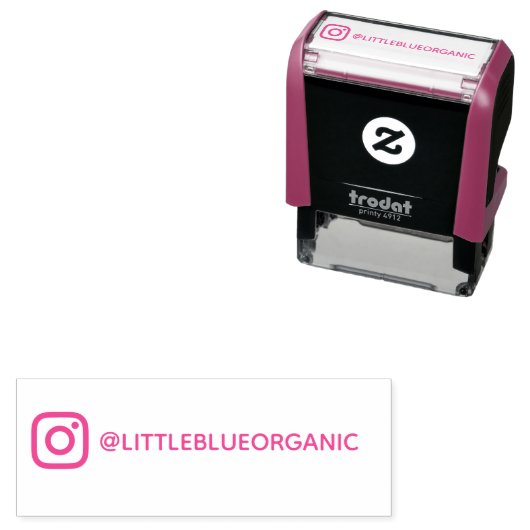 Instagramスタンプ | あなたのInstagramの名前 セルフインキングスタンプ (インサイチュ)