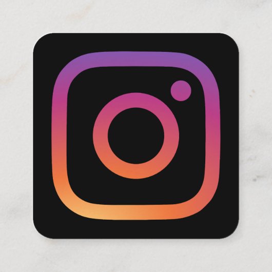 Instagramソーシャルメディアのプロフィール写真 スクエア名刺 (裏面)