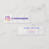 Instagramソーシャルメディアのユーザー名 スキニー名刺 (正面/裏面)