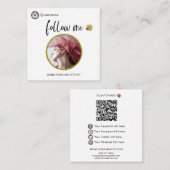 *~* INSTAGRAMソーシャルメディアアイコン-絵文字QRコード  スクエア名刺 (正面/裏面)