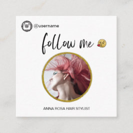 *~* INSTAGRAMソーシャルメディアアイコン-絵文字QRコード  スクエア名刺