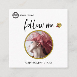 *~* INSTAGRAMソーシャルメディアアイコン-絵文字QRコード  スクエア名刺