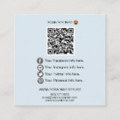 *~* INSTAGRAMソーシャルメディアアイコンQRコード正方形 スクエア名刺 (裏面)