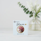 *~* INSTAGRAMソーシャルメディアアイコンQRコード正方形 スクエア名刺 (スタンド正面)