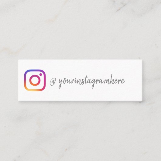 Instagramソーシャルメディアインフルエンサーあなたの写真を追加 スキニー名刺 (正面)
