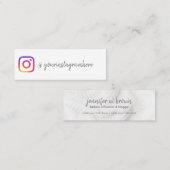 Instagramソーシャルメディアインフルエンサーあなたの写真を追加 スキニー名刺 (正面/裏面)