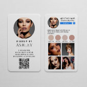 Instagramソーシャルメディアシンプルメイクアップ 名刺