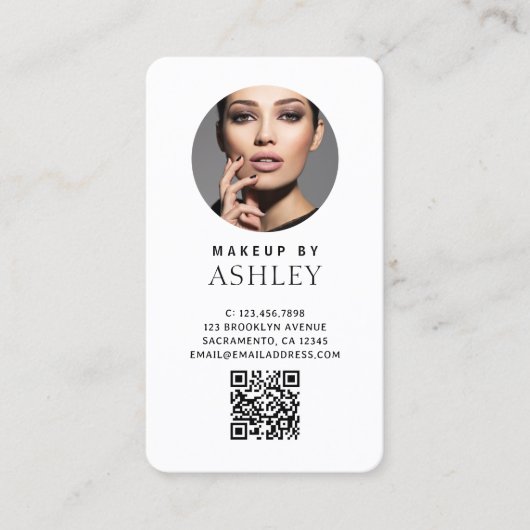 Instagramソーシャルメディアシンプルメイクアップ 名刺 (正面)