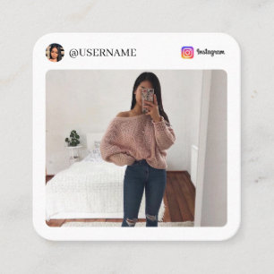 Instagramソーシャルメディアフォト名刺 スクエア名刺